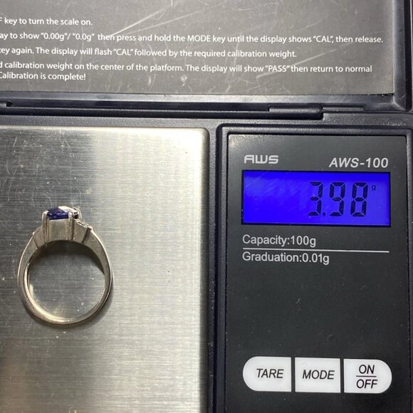 Sterling Silver 925 Ring w Blue Violet Gemstone – Tanzanite Look - Picture 12 of 12